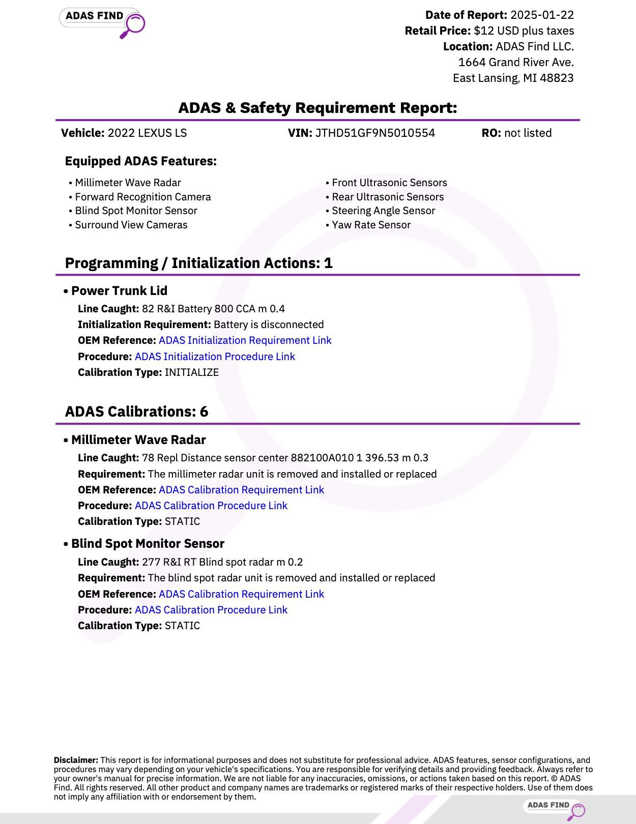 ADAS Report